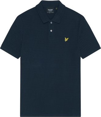 Lyle & Scott Heren Micro Argyle Poloshirt (Blauw)