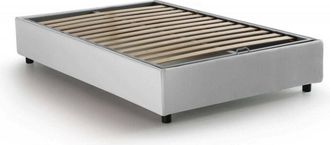 Dmora Dmora - Talamo Italia - Letto piazza e mezza Ariba, Letto contenitore con rivestimento in tessuto, 100% Made in Italy, Apertura laterale, adatto per