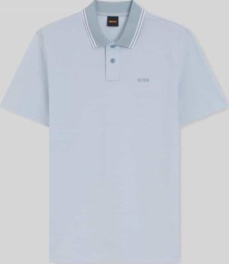 Boss Orange by Hugo Boss BOSS Orange Relaxed Fit Poloshirt aus reiner Baumwolle Modell PEOXFORDNEW in Hellblau, Gr&ouml;&szlig;e XXXL