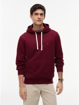 Tommy Hilfiger Mens Classic Brushed-Fleece Hoodie - Burgundy - XXL