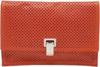 Proenza Schouler Pre-owned Clutches, female, Orange, Size: ONE SIZE Pre-owned Leather Clutch