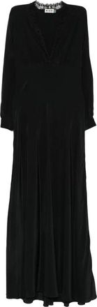 Rixo Rixo, Kleedjes, Dames, Zwart, S, Leer, Emory Zijden Avondjurk