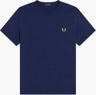 Fred Perry Mens Fred Perry Ringer T-Shirt French Navy - Size: 44