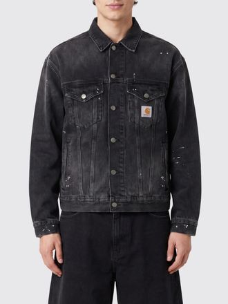 Carhartt Work in Progress Giacca di jeans Helston con stampa astratta all-over e logo applicato