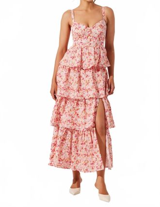 Astr Midsummer Dress In Pink Multi Floral