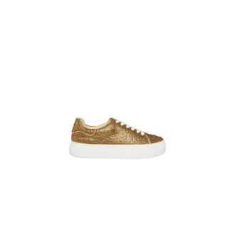 Betsey Johnson Womens Sidny Solids Sneakers In Gold