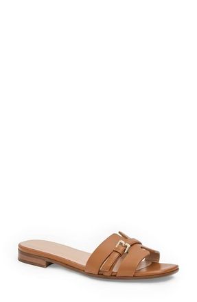 Bruno Magli Farra Slide Sandal in Cognac Leather at Nordstrom, Size 10.5
