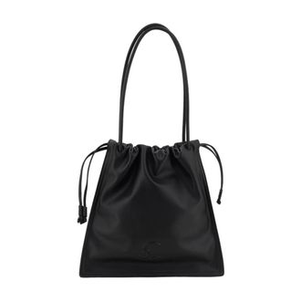 Coccinelle Elegant Leather Shoulder Bag Drawstring Closure - female - Coccinelle - Shoulder Bags - Black - ONE SIZE - Bags