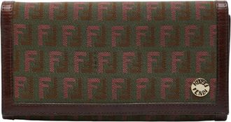 Fendi Brown Khaki Leather Coin Purse/Coin Case (Pre-Owned)