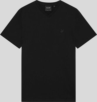 Lyle & Scott Lyle And Scott Mens Superfine Cotton V-Neck T-Shirt - Black - Size: 34