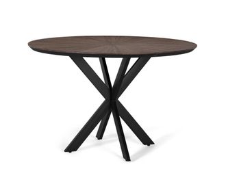 Giner&Colomer Mesa de comedor redonda en madera de teca reciclada 120 cm diametro