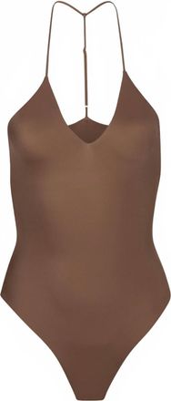 Dos Gardenias Womens Bella Halter One Piece In Earth