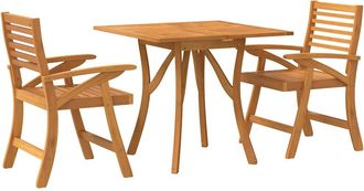 vidaXL Juego De Comedor De Jard&iacute;n 3 Piezas Madera Maciza De Acacia Vidaxl