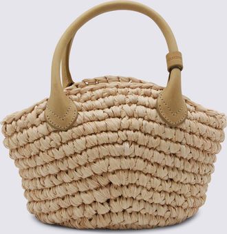 Helen Kaminski Natural Raffia Top Handle Bag