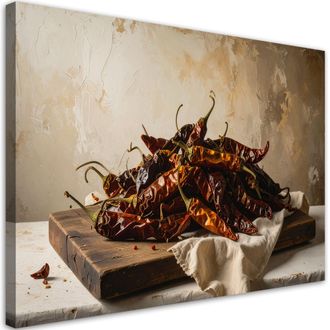 Feeby Cuadro Sobre Lienzo, Pimientos Rojos Secos, 120x80