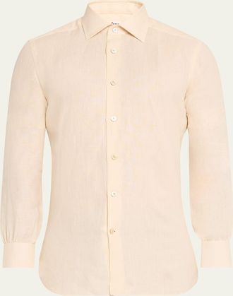 Kiton Mens Linen Sport Shirt