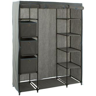 5five Simply Smart Armadio a 3 ante in tessuto grigio antracite - 5five