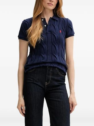 Polo Ralph Lauren cable-knit polo shirt - Blue