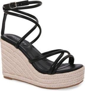 Berness Rhea Espadrille Wedge Sandal in Black at Nordstrom Rack, Size 7.5