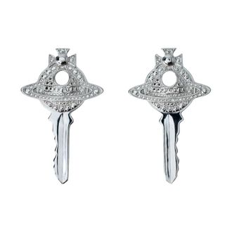 Vivienne Westwood Curzio Oorbellen - Dames - Oorbellen - Grijs - ONE Size - Accessoires