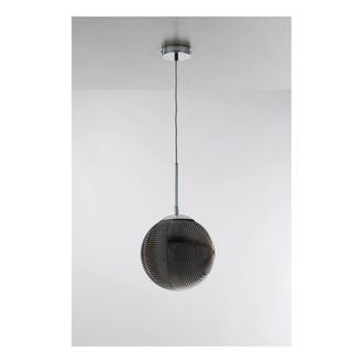 Netlighting Greenwich Round Glass Ceiling Pendant Grey E27