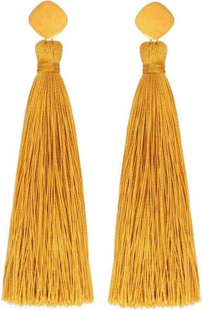 Petit Moments Fringe Tassel Linear Earrings in Yellow at Nordstrom