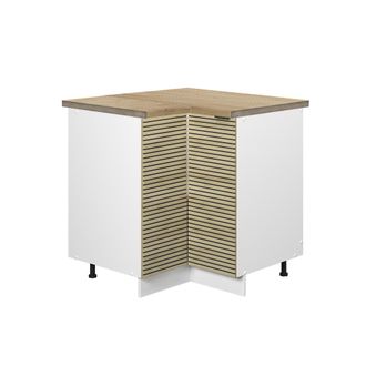 Vicco Armario De Esquina Fame-line, Panel De Roble, 80.5 Cm, Et Roble