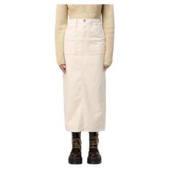 Calvin Klein Jeans Denim Skirts, female, White, Size: W27 Denim Utility Maxi Skirt