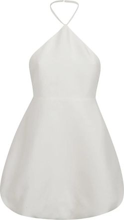 Balenciaga Halterneck Peplum Minidress - Dames - Korte kleedjes - Wit - XS - Wol - Kleedjes