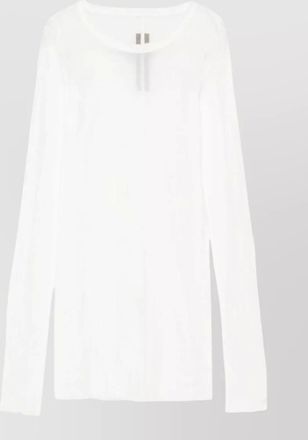 Rick Owens long sleeve sheer rib round neck top