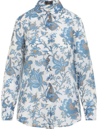 Etro Blue White Printed Shirt