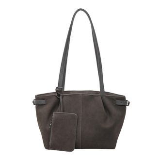 Generic Trendy Tote Bag Vintage Shoulder Bag Fall Winter Hobo Bag for Women (Grey)