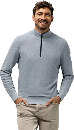 State of Art half zip trui State of Art Regular fit Lichtblauwe structuur