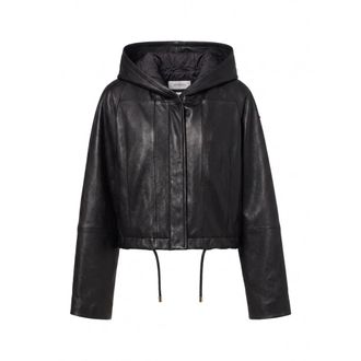 Sportmax Dames, Jassen, Zwart, Maat: XS Leer