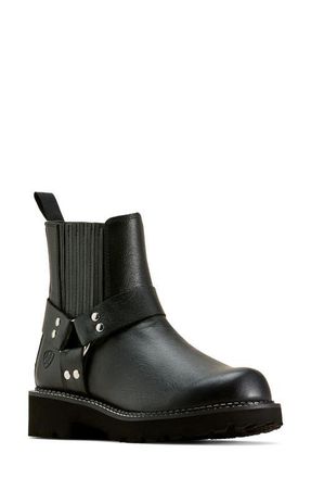 Ariat Fatbaby Harness Chelsea Western Boot in Black Deertan at Nordstrom, Size 9.5