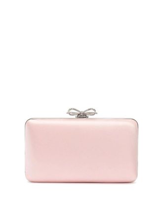 Self Portrait Satin Clutch With Jewel Details