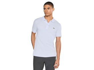 Lacoste Short Sleeve Slim Fit Pique Polo Mens Short Sleeve Pullover Light Blue : 7 (2XL), Cotton/Pique