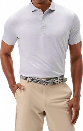 Johnnie-O Huronn Polo In Light Grey