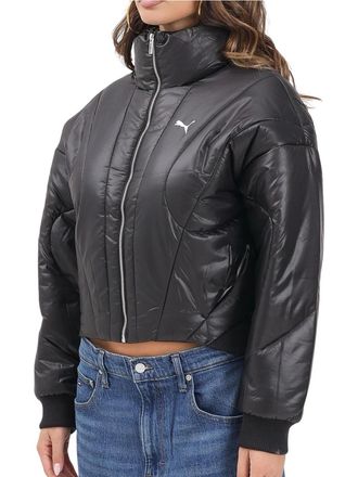 Puma Black Polyester Quilted Down Jacket