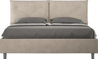 Les Tendances Les Tendances - Letto Matrimoniale Rivestito In Microfibra - Appia - Tipologia Letto: Alzata Doppia - Dimensione Rete: 160x190 - Colore: Sabbia