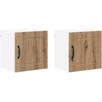 vidaXL Kitchen Cabinet with Shelf 2 pcs Artisan Oak 40 x 31 x 40 cm vidaXL