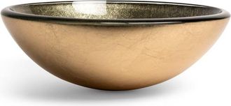 Saniclass Pesca Limone Waskom - 30x10,5cm - rond - gehard glas - goud groen