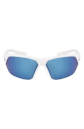 Nike Skylon Ace Square Sunglasses in White/Grey W/Blue Mirror at Nordstrom Rack