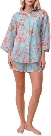 Papinelle Sleepwear Coco Cotton & Silk Short Pajamas in Eggshell at Nordstrom, Size Small