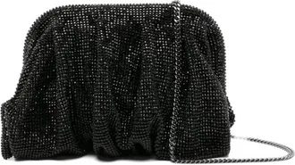 Benedetta Bruzziches Beaded Pleated Clutch Bag