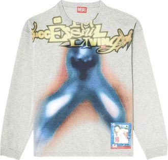 Diesel T-shirt met print - Grijs