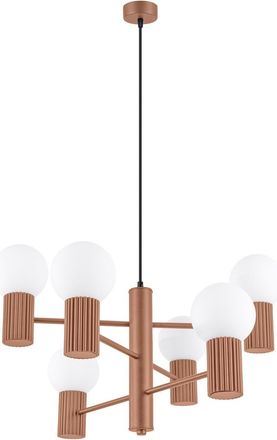 Sollux Lighting Design Pendellampe Halo 6-flammig, Mokka