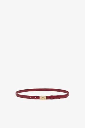 Ganni Dark Red Kat Small Belt in