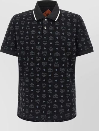 MCM press polo shirt all over print