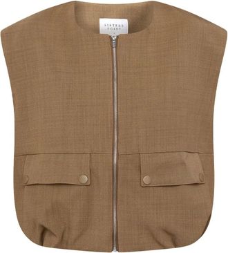 Sisters Point Garwin VE3 Vest - Dames - Jassen - Bruin - Maat: XL Poliester